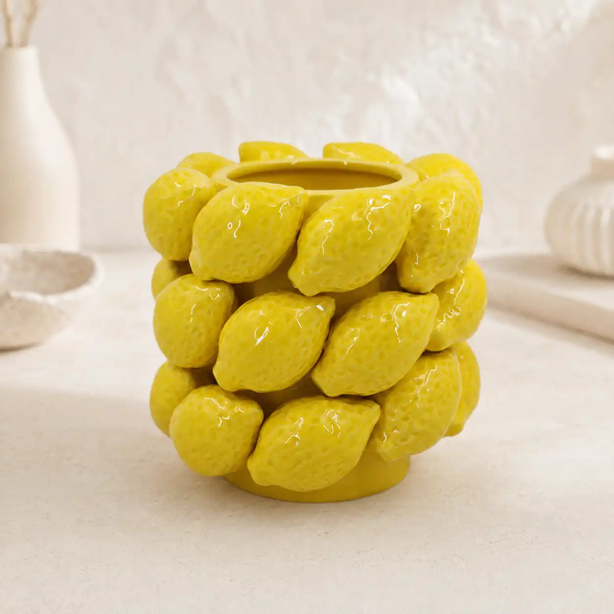 Lemon Ceramic Vase 6.1x6.3 inches
