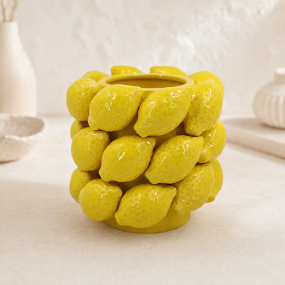 Lemon Ceramic Vase 6.1x6.3 inches