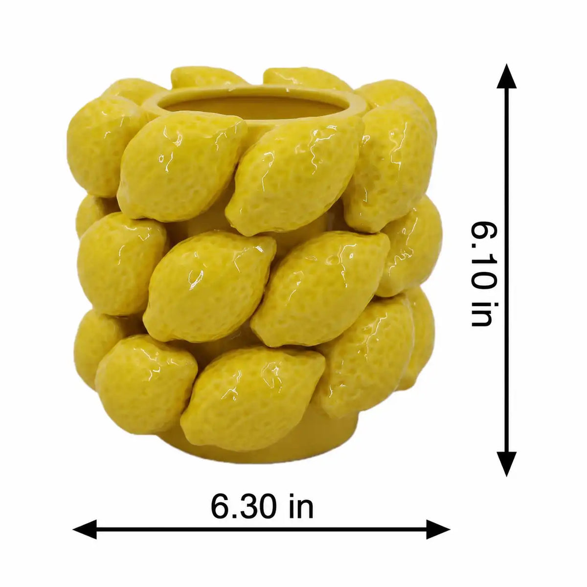 Lemon Ceramic Vase 6.1x6.3 inches
