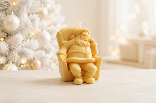 Sitting Santa Candle 4x2.5 inches