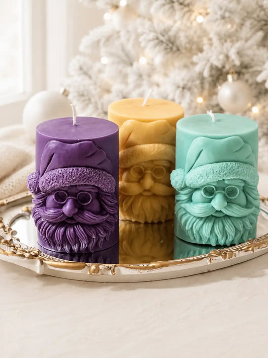 Pillar Santa Candle 4.5x3 inches