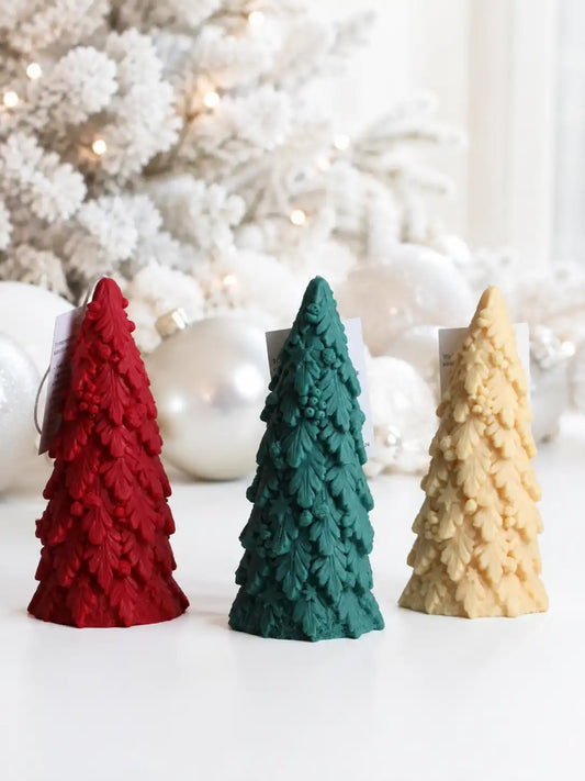 Large Christmas Tree Candle 7x3 inches