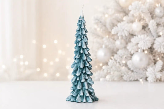 Ombre Christmas Tree Candle 9.5x3 inches
