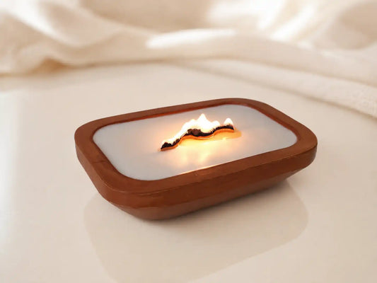 Luxury Wooden Bowl Candle 2x6x9 inches