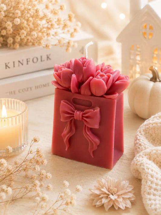 Tulip Bouquet Candle 4x2.5 inches
