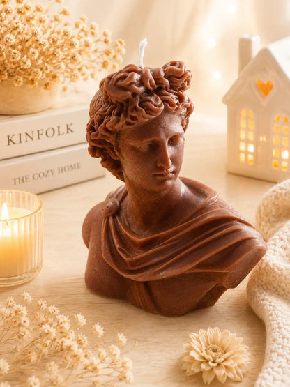 Apollo Statue Candle 6x5 inches