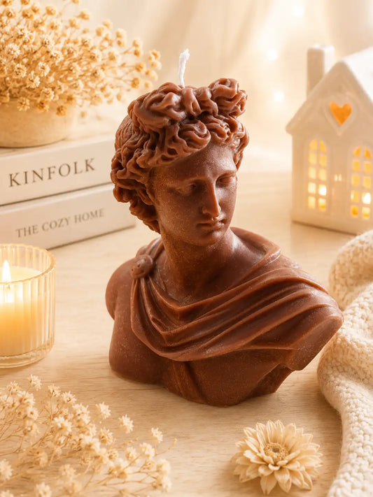 Apollo Statue Candle 6x5 inches