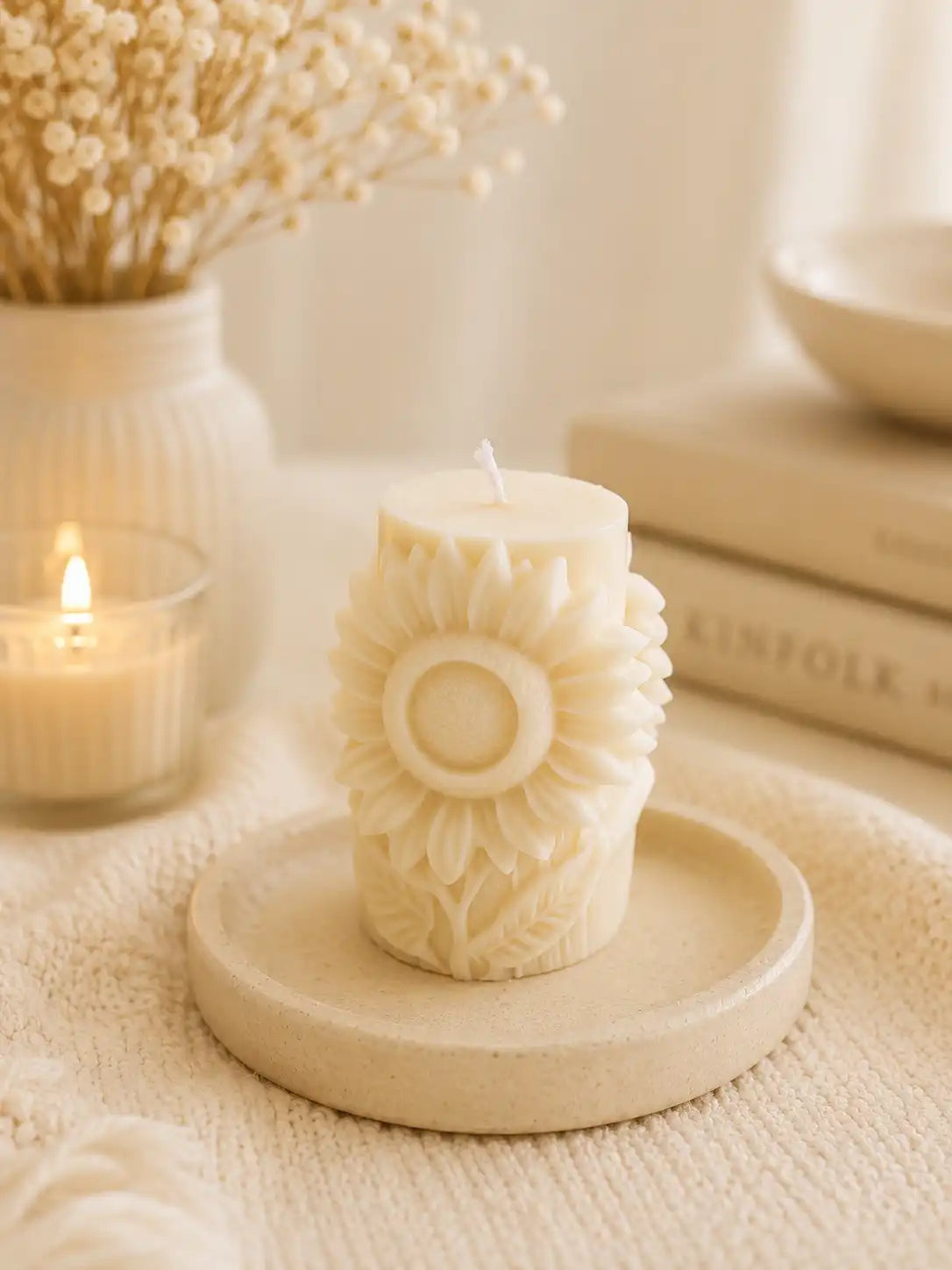 Sunflower Candle 3.75x2 inches