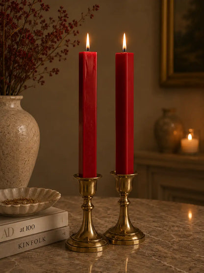 Modern Geometric Taper Candle 8.5x1.25 inches