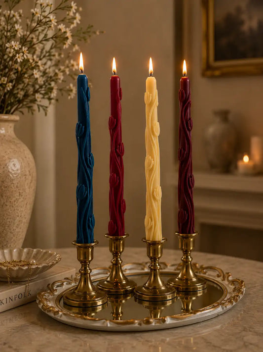Tulips Taper Candle 9.25x7/8 inches