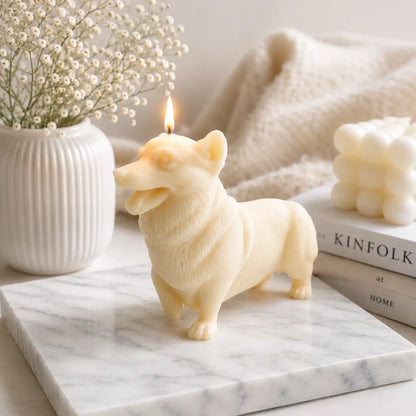 Adorable Corgi Shaped Candle 4x5.5 inches
