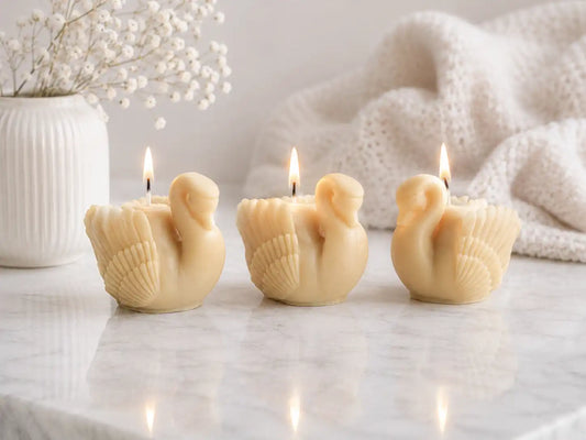 Swan Figurine Candle 2x3 inches