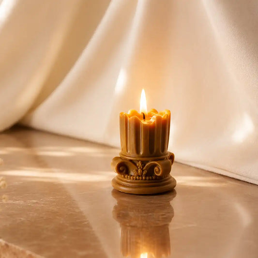 Greek Column Candle 3x2.5 inches