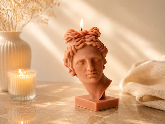 Apollo Bust Candle 6.5x3 inches