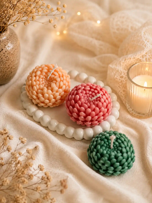 Chrysanthemum Candle 1.5x3 inches