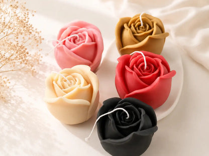 Medium Rose Shaped Candle 4x4 inches