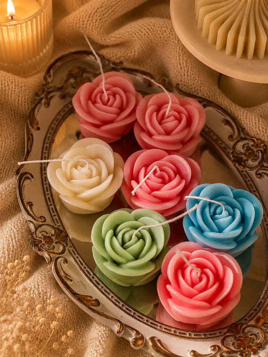 Rose Flower Candle 2x2.75 inches