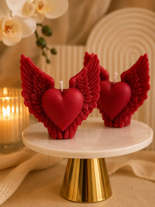 Heart Wing Candle 4.5x4.5 inches