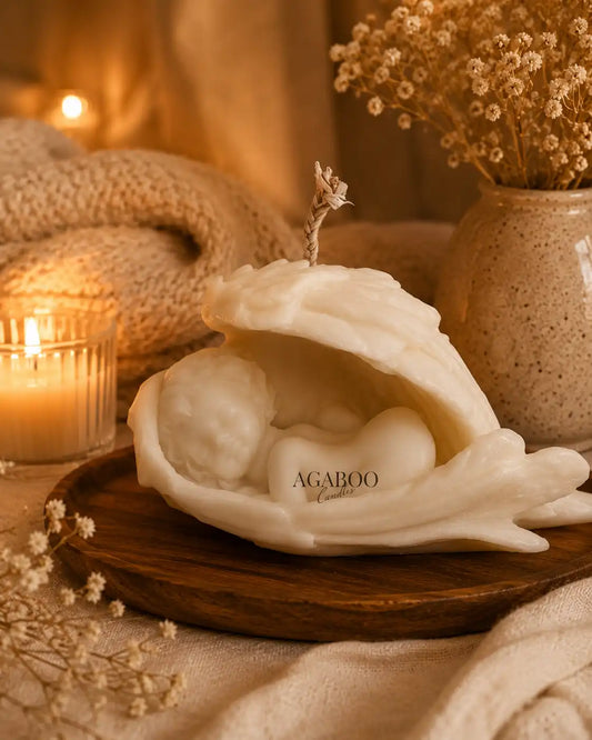 Sleeping Angel Candle 2.5x4.5 inches