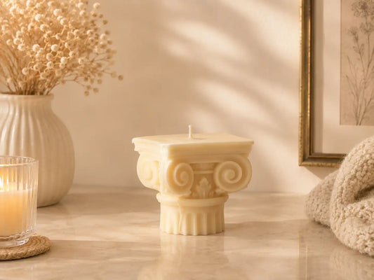 Roman Column Candle 3.25x3.75 inches