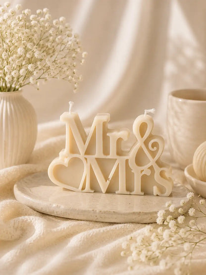 Mr & Mrs Candle 2.5x4 inches