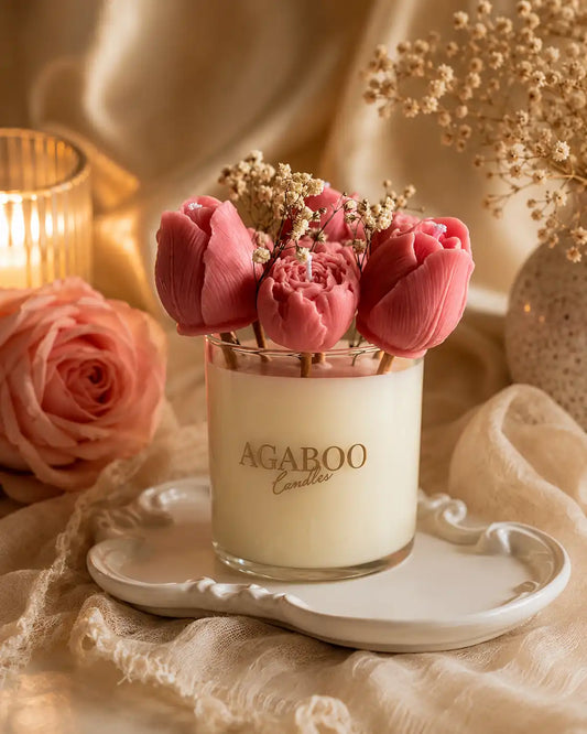 Floral bouquet Candle 3.5x3.25 inches