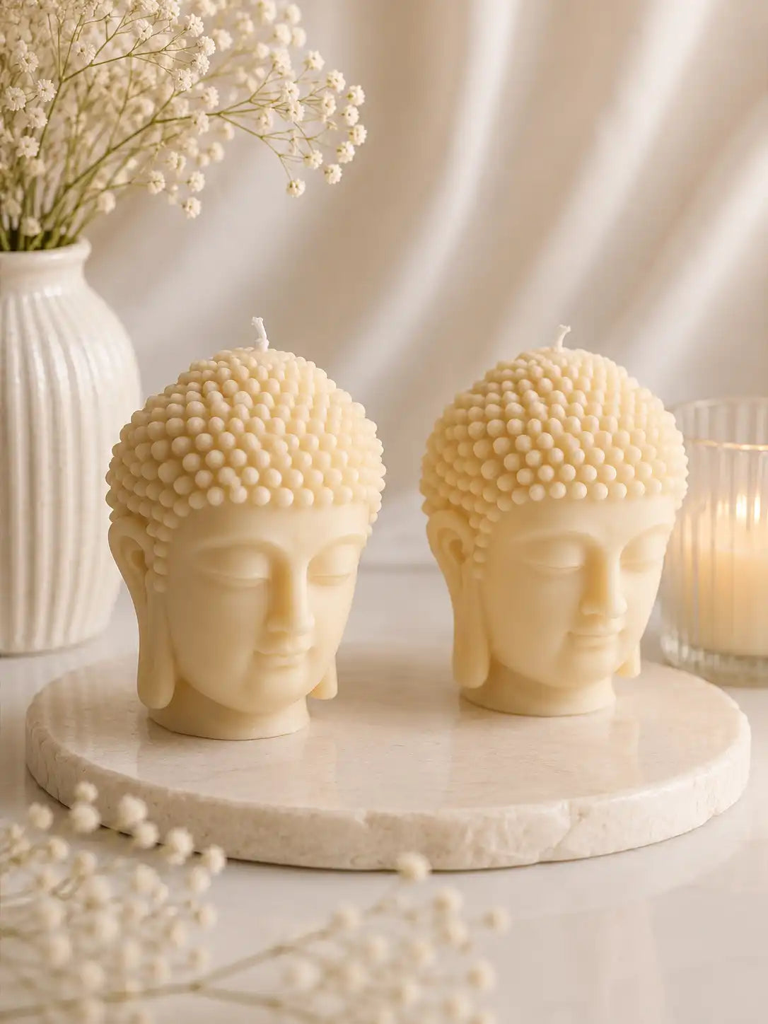 Buddha Statue Candle 5x3.5 inches