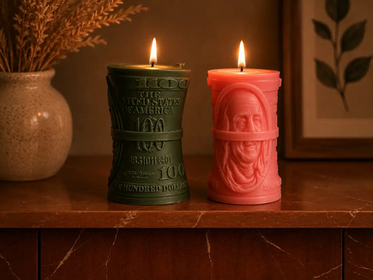 Money Lover's Banknote Candle 3.25x2 inches