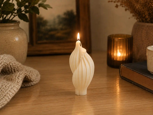 Abstract Spiral Candle 4.5x2 inches