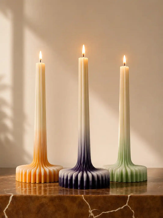 Set of 2 Ombre Large Vase Candle