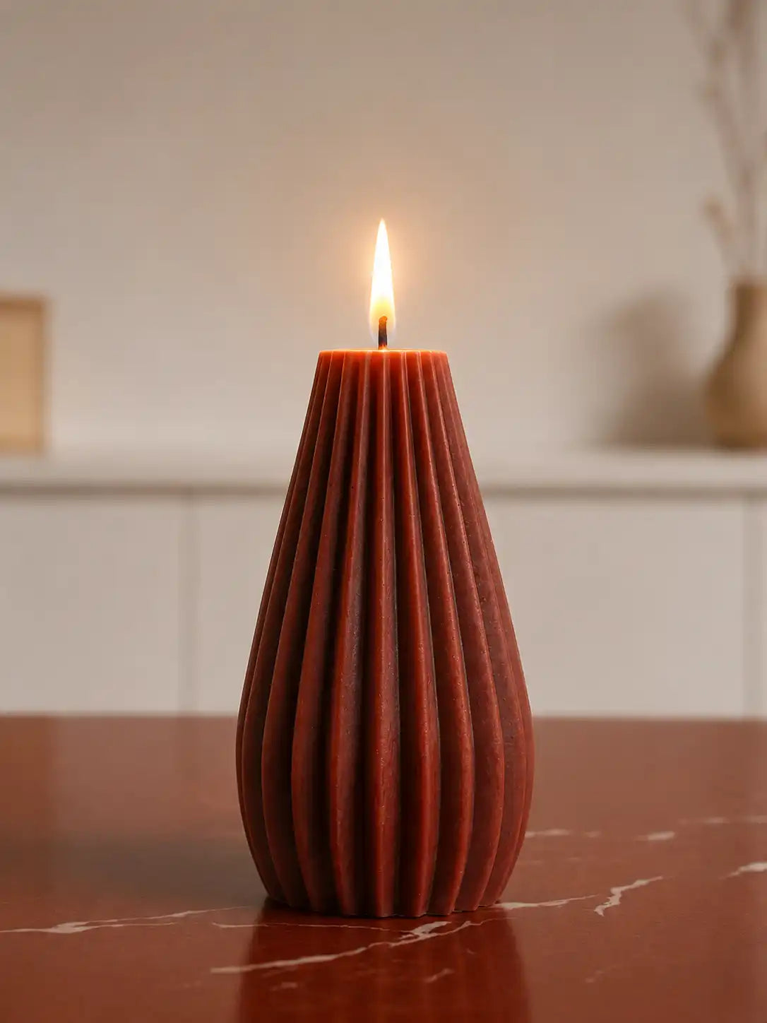 Geometric Line Candle 5x2 inches