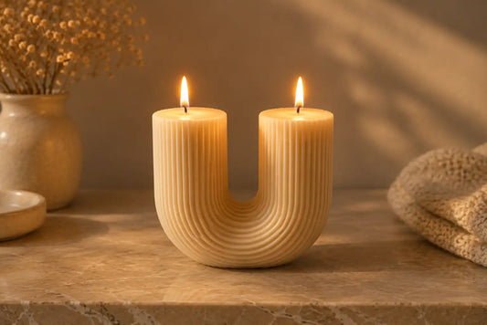 Unique Arch Pillar Candle 4x4.5 inches