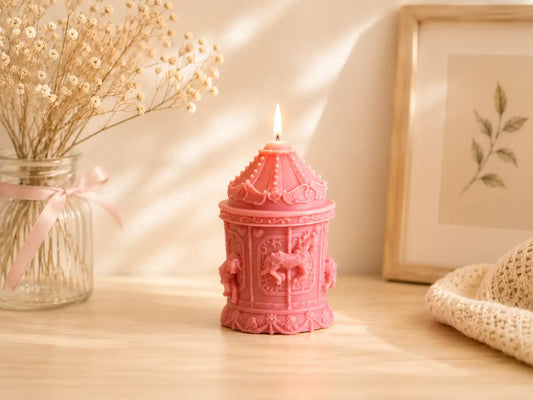 Carousel Candle 4.5x2.5 inches