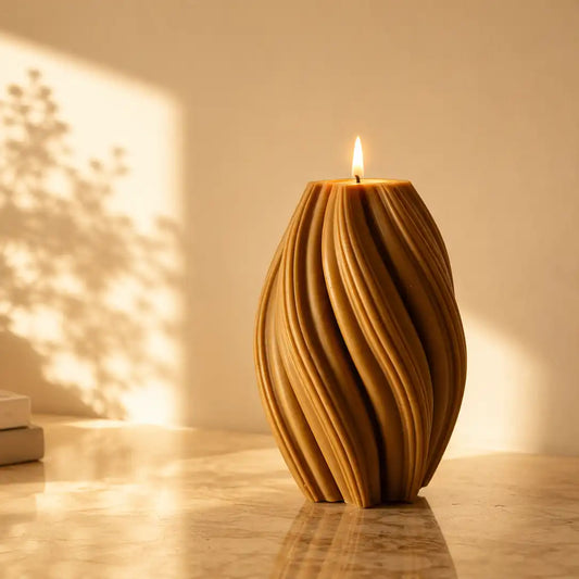 High Swirl Candle 7x3 inches