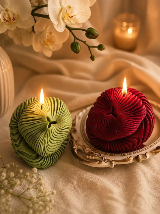 Large Knot Swirl Candle 5x4.5 inches