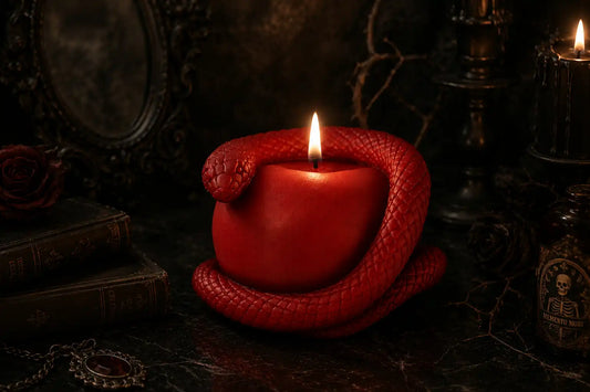 Snake Apple Candle 3.5x4 inches