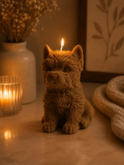 Yorkshire Terrier Candle 6x5 inches