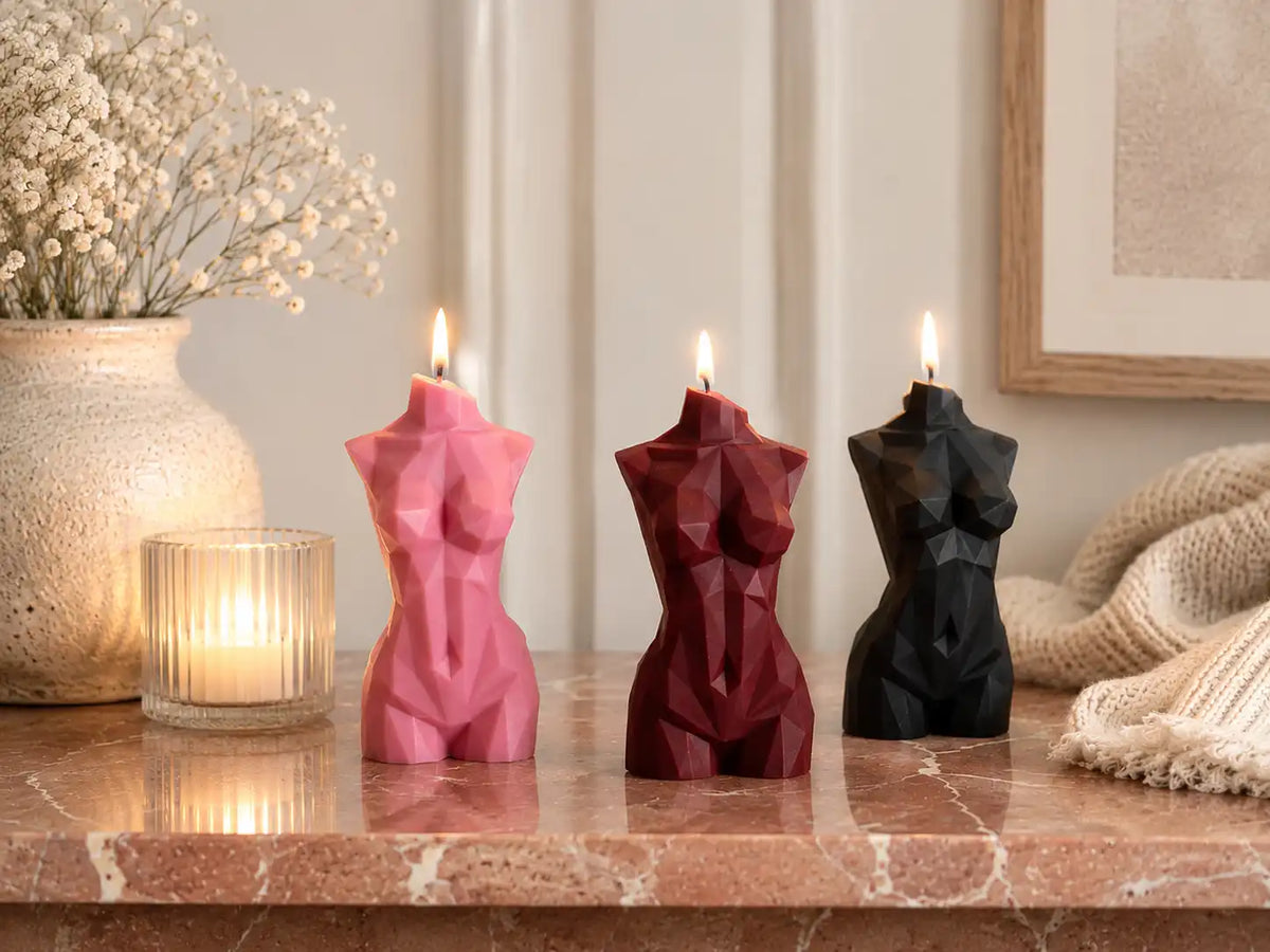 Small Female Body Candle 4x2 inches