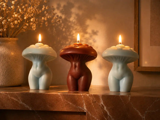 Mushroom Body Candle 3.5x3 inches