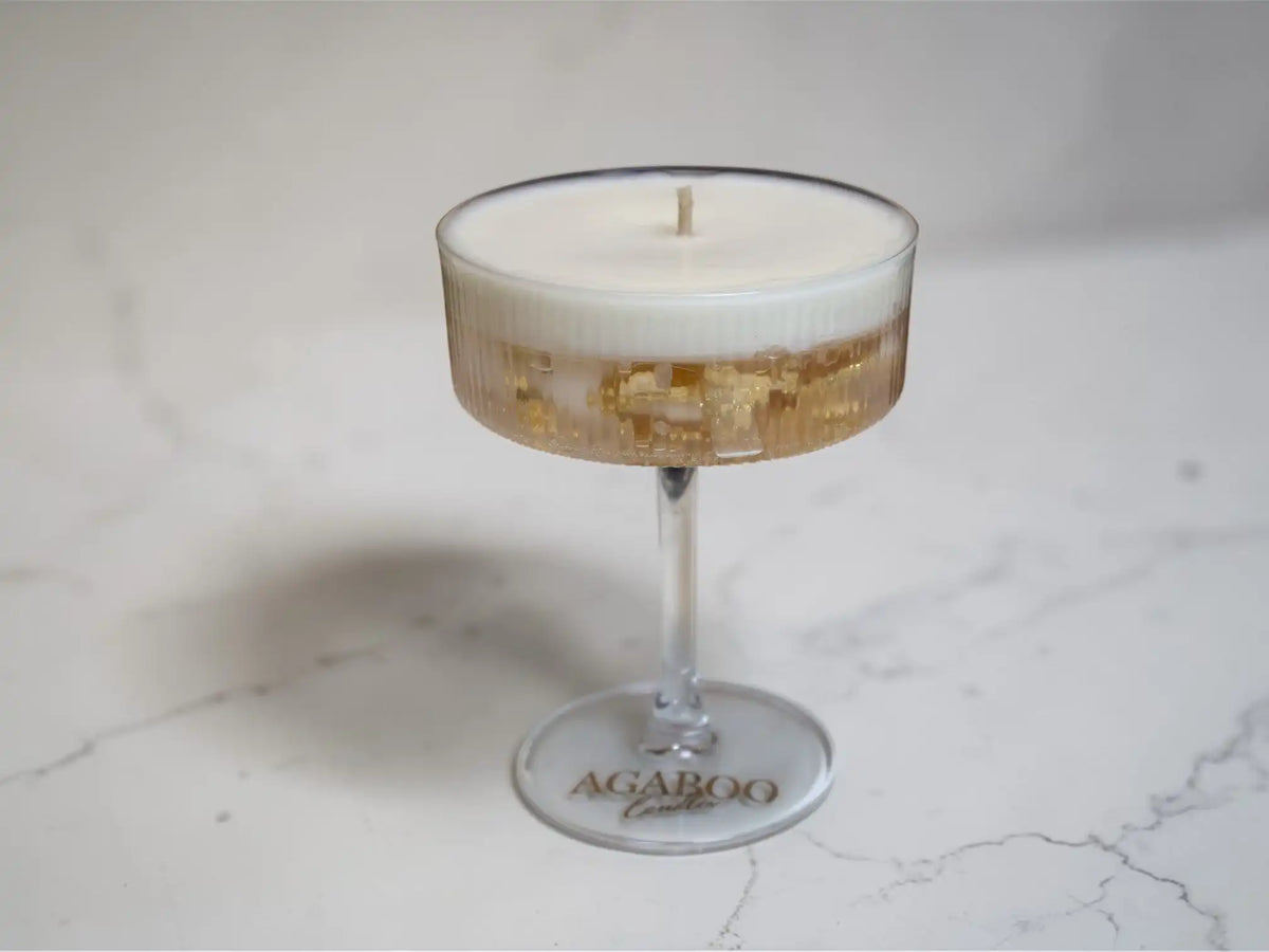 Large Martini Glass Candle 5.6x4.3 inches