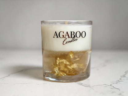 Gold Leaf Candle 3.4x3.2 inches