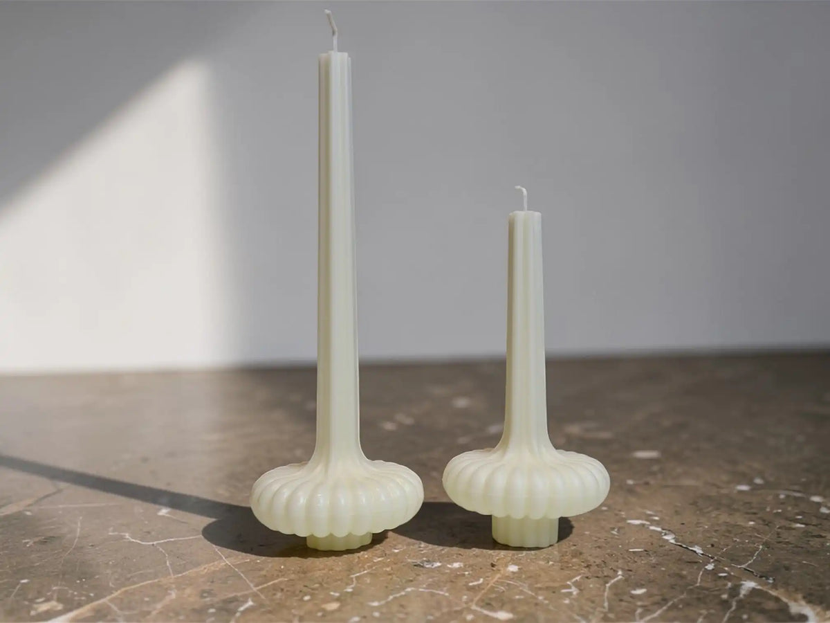 Set of 2 Large Striped Vase Pillar