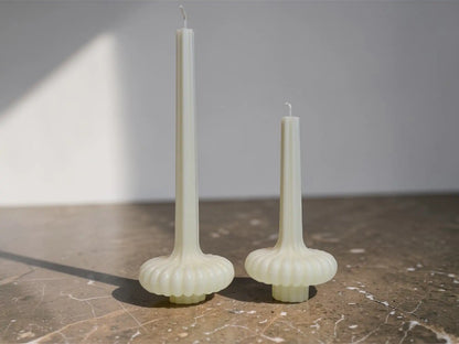 Set of 2 Large Striped Vase Pillar