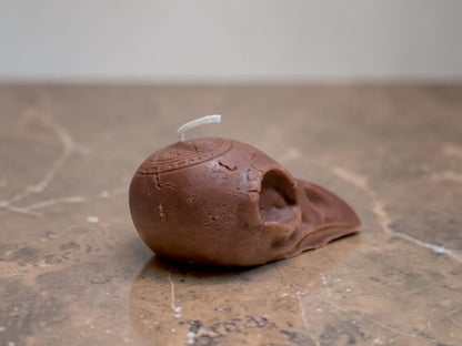 Crow Skull Candle 2x6 inches