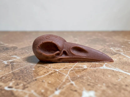 Crow Skull Candle 2x6 inches