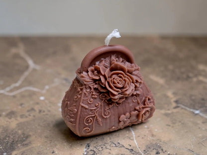 Victorian Purse Candle 3.25x3.5 inches