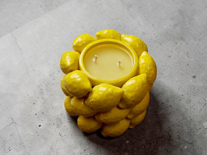 Large Lemon Candle Bowl 6x6 inches 27 fl.oz