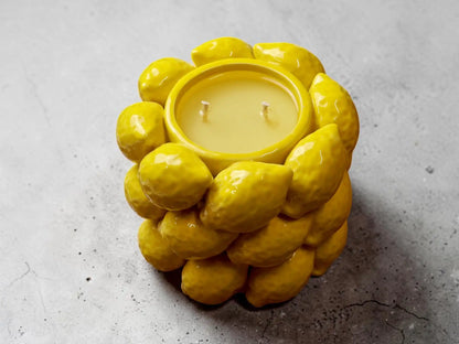 Large Lemon Candle Bowl 6x6 inches 27 fl.oz