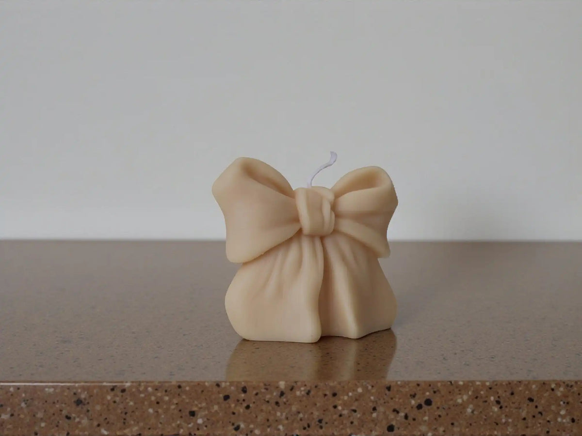 Bow Candle 3x3 inches