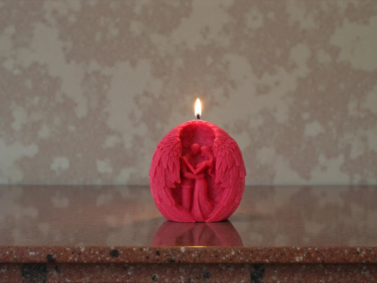 Angel Couple Candle 3.5x3 inches